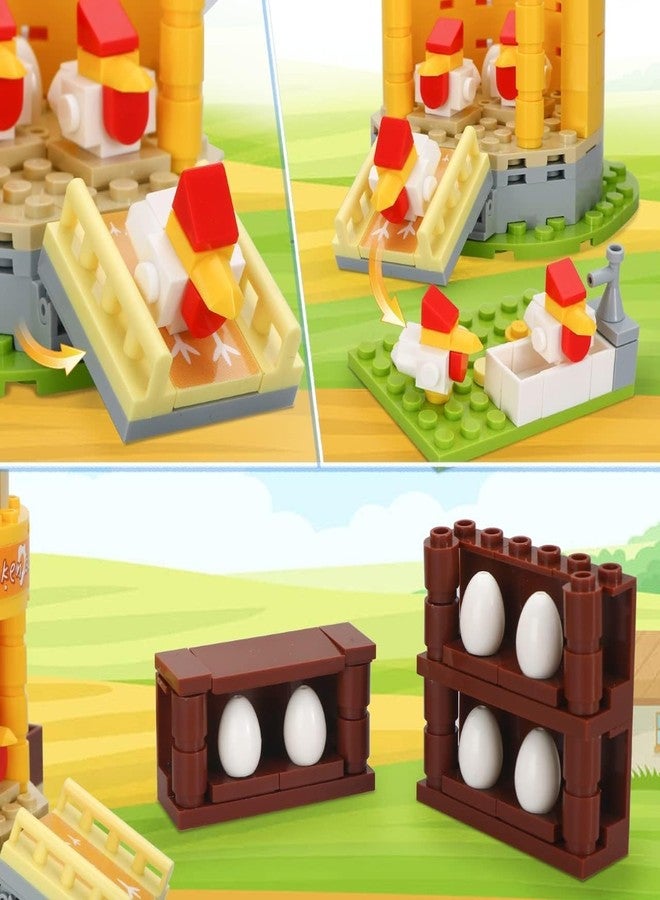 Onecado Chicken Coop Building Blocks Toys Hen-House Farm Animal Toys for Kids - Image 4